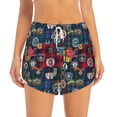 thumbnail image 2 of Balery Adventure Camping Badge Pantalones cortos deportivos para mujer con forro y dos bolsillos, elásticos, para entrenamiento, gimnasio, yoga-Large, 2 of 7