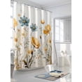 thumbnail image 3 of Watercolor Flowers Shower Curtain, Floral Waterproof Shower Curtain Set with 12 Hooks Lightweight Washable Fabric Shower Curtains for Bathroom 48x72 Inches, 3 of 6