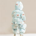 thumbnail image 7 of Cowsor Baby Snowsuit Baby Printed Winter Clothes with Hat Warm Outfits Zipper Romper Coat Jumpsuit, 7 of 7