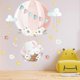 thumbnail image 3 of A set of Wall Stickers, hot air balloon flowers clouds elephant wall decoration for living room office bedroom kitchen Removable Stickers, 3 of 4