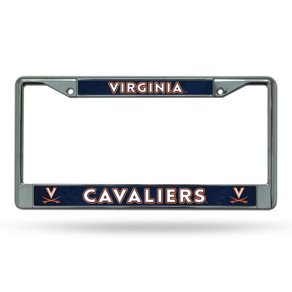 Virginia NCAA Cavaliers - Chrome Metal License Plate Frame - 12" x 6" Standard Size