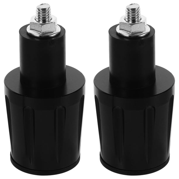 BESTYASH 1 Par Tapones Para Manillar De Motocicleta En Aluminio Negro Con Estilizado Y Fácil Instalación