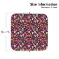 thumbnail image 2 of Lsque Apricot color Skull flower Pattern 4" Drink Coasters Set of 4, PVC Leather Absorbent Coasters, Table Coaster Set Decorative Coffee Cup Coasters Housewarming Gift -Square, 2 of 6