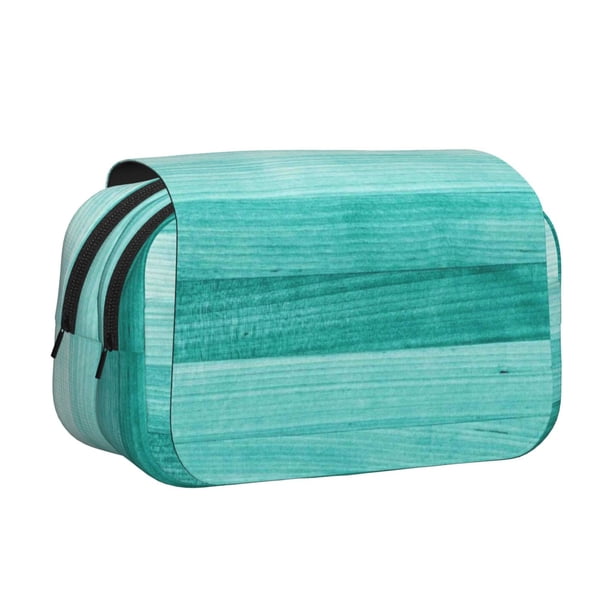Hatisan Estuche Plegable De Gran Capacidad Para Lápices Con Cremallera, Bonito Estuche Para Niñas, Adolescentes, Escuela, Oficina, Universidad, Suministros Escolares Lindos (verde Negruzco