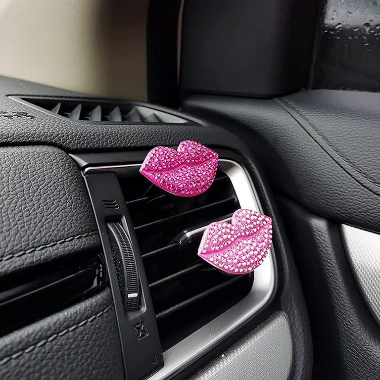 2 Pack Car Air Vent Clip Charms, Crystal Car Diffuser Vent Clip, Rhinestone  Oil Diffuser Vent Clip, Car Fresheners for Women, Bling Car Accessories