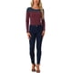 thumbnail image 2 of BLUSA CHIC PARA MUJER INSPIRADA, A RAYAS, BLOQUE DE COLOR, DE MANGA LARGA, CAMISETA CASUAL, TALLA XS, AZUL MARINO Y ROJO, 2 of 6