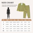 thumbnail image 4 of Honeii Mardi Gras Purple Yellow Plaid print Women's Pajama Sets Long Sleeve Button Down Sleepwear Nightwear Soft Pjs Lounge Sets-Medium, 4 of 7