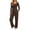 Brown, variant on Feancey 2 Piece Sets for Women Tracksuit Outfits Button Up V Neck Long Sleeve Top and Sweatpants Sweatsuits Set Solid Color Lounge Two Piece Sets with Pockets Black S
