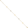 thumbnail image 3 of 14K Solid Two Tone Gold Butterfly Wings Anklet Summer Beach Foot Ankle Bracelet, 3 of 10
