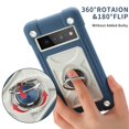 thumbnail image 3 of JTCASES for Google Pixel 6 Pro Case, Heavy Duty Protection Hybird PC Silicone 360° Rotating Ring Bracet Magnetic Car Mount Fully Coverage Slim Non-Slip for Google Pixel 6 Pro, Blue, 3 of 7