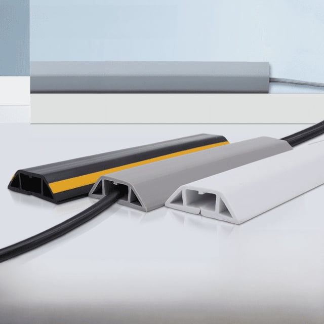 Canaleta de PVC autoadhesiva para suelo blando, con ranuras para cables domésticos aisladas, engrosada, antideslizante, para suelos blandos