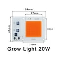 thumbnail image 2 of LED Grow COB Light Chip Full Spectrum AC 10W 20W 30W 50W No need driver For Growth Flower Seedling Grow Plant Lighting, 2 of 6
