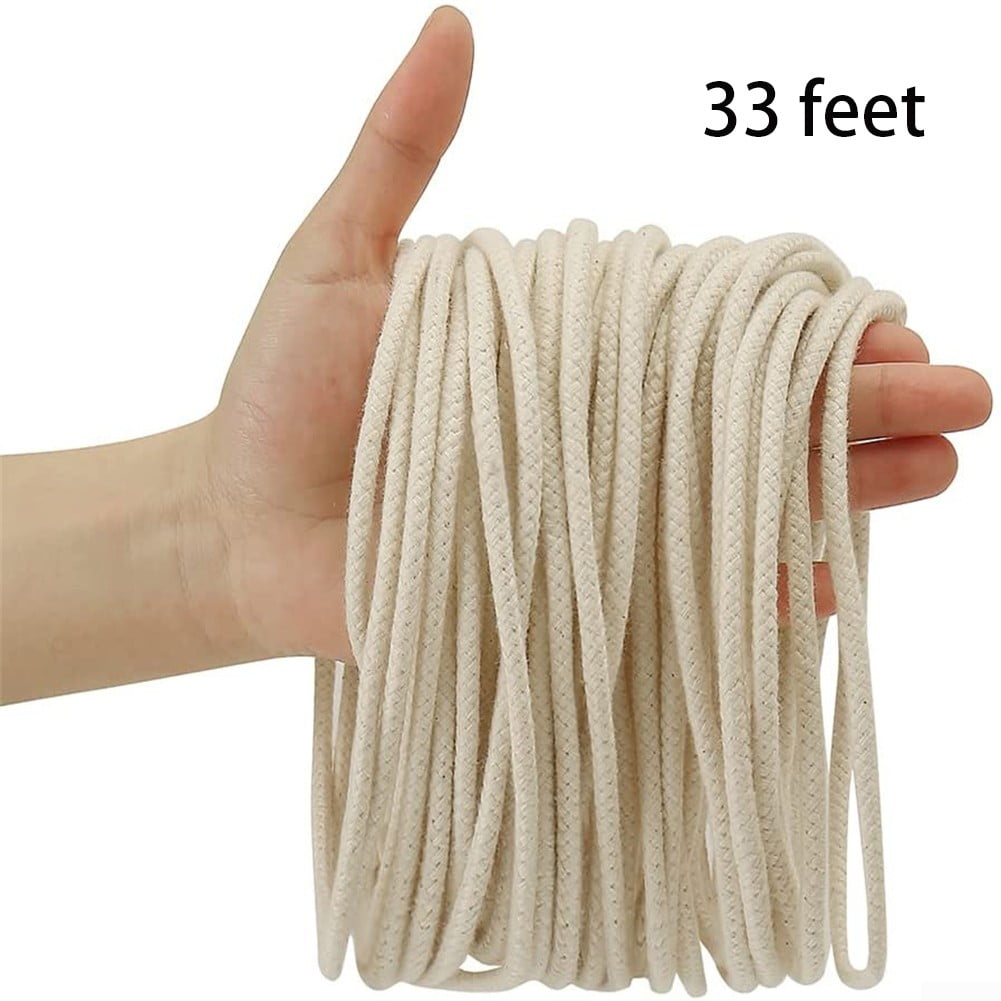 Cotton Core for Candle Making Supplies From Natural Not Mix Chemicals ,Cotton Wicks 30 Yard Candle Wicks Thick 7 Mm
