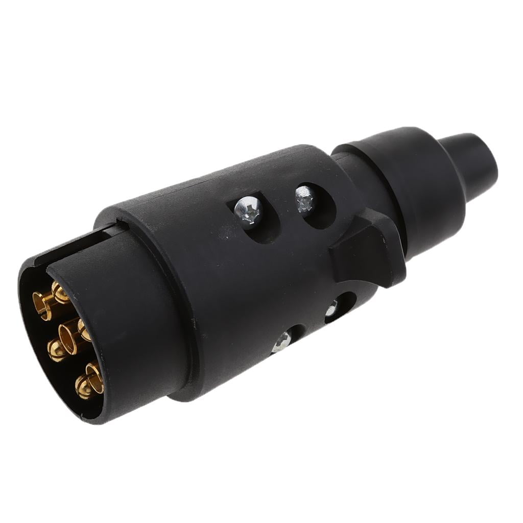 7 Pin RV Trailer Light Plug Wire Round Connector Adapter High Quality