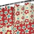 thumbnail image 3 of Pioneer Flower Floral Print Pattern Shower Curtain 84"x72" ,Bathroom Decorative Shower Curtains Set with 12 Hooks,Modern Waterproof Washable Shower Curtain, 3 of 6