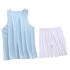 thumbnail image 1 of Conjunto de Camiseta de los Hombres, Moda Casual Color Sólido Cuello en V Alta Elasticidad Deportes para el Desgaste Al Aire Libre, la Humedad Wicking Atuendo Atlético, 1 of 3