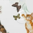 thumbnail image 4 of Coolnut Love Cat Flowers Shower Curtain Bathroom Decor Watercolor Shower Curtain Sets Fabric Cloth Bathroom Curtains with Hooks 60x72 Inch, 4 of 6