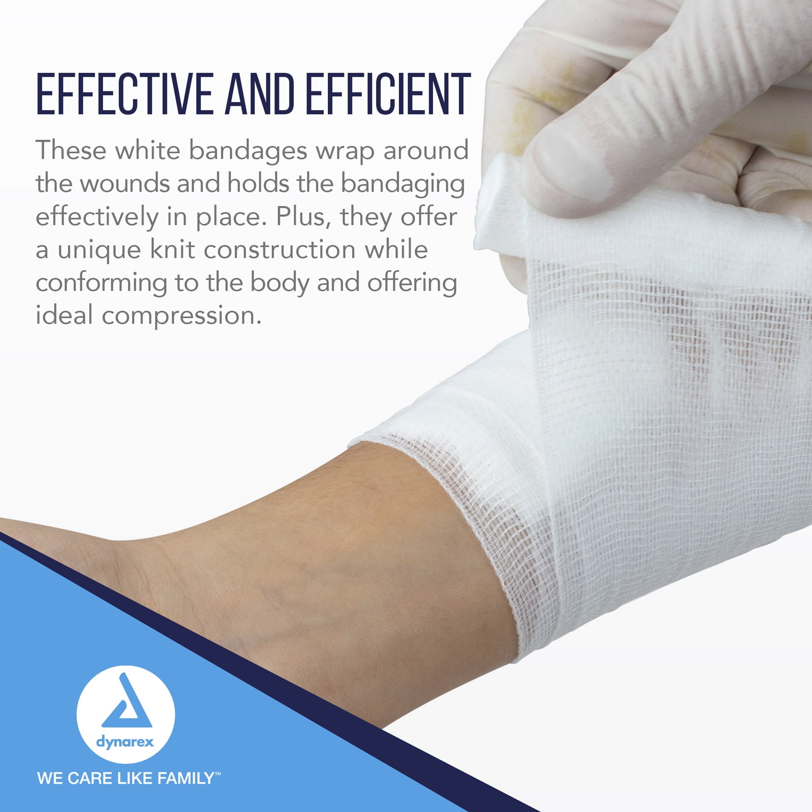 Dynarex Stretch Gauze Bandages, 6" x 4.1 yds, Sterile & Latex-Free, Wound Care in Medical and Home Environments, 1 Case of 48 Dynarex Stretch Gauze Bandages