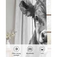 thumbnail image 6 of Vintage Grey Cow Sheer Curtains 39 Inch Length 2 Panels Set for Living Room/Bedroom, Wooden Retro Art Animals Kitchen Curtains Grommet Semi-Sheer Curtains Drapes Voile Window Treatments 27.5"x39"x2, 6 of 7