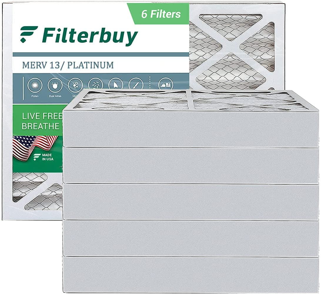 Pleated HVAC AC Furnace Filters FilterBuy 24x28x4 Air Filter MERV 13 2-Pack, Platinum Pleated HVAC AC Furnace Filters FilterBuy 24x28x4 Air Filter MERV 13 2-Pack, Platinum