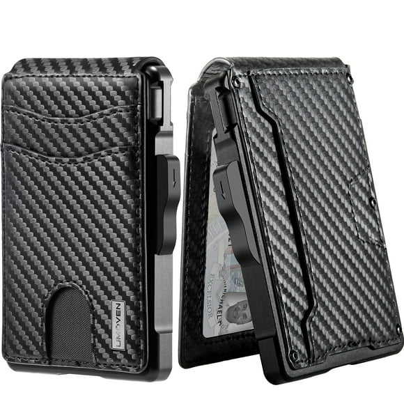 Billetera Umoven de piel delgada con bloqueo RFID para hombre