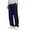 Blue, variant on Blekii Men's Waffle Knit Joggers, Summer Weight Sweatpants with Straight Leg, Loose Fit Casual Pants for Lounge, Breathable Comfort Bottoms, Versatile Pants for Home, Travel, Or