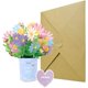 thumbnail image 1 of 1 pieza(s) Tarjeta emergente de flores Tarjeta de cumpleaños Tarjeta de regalo Tarjeta emergente plegable en 3D Tarjeta de felicitación de flores con sobre JM, 1 of 5