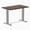 Dark Walnut / Grey, variant on Desky Zero Mini Rubberwood Office Desk - Natural / 40" X 24" / Gray