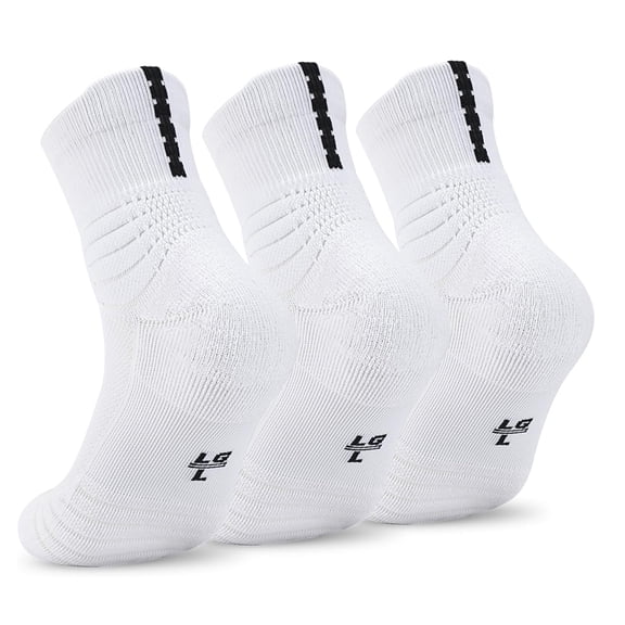 OQRKI Basketball Socks for Men & Boys,Cushioned Athletic Sports Crew Socks for Youth Adult Basketball Socks