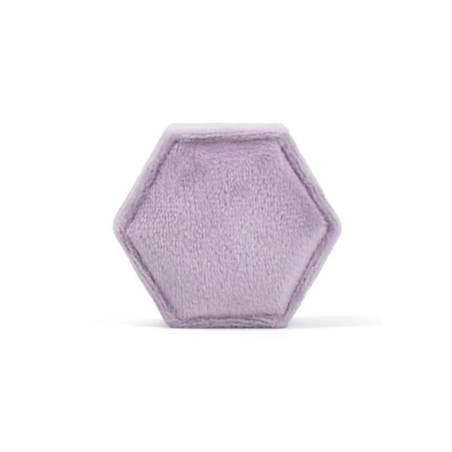Caja de joyería con forma de hexágono para parejas, soporte organizador de almacenamiento, compromiso de boda para viajes, cajas multifunción Almacenamiento y organización del hogar Púrpura Bewildely HA073091-01