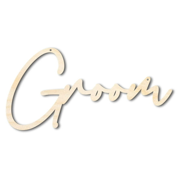 Unfinished Wood Groom Chair Sign 18" / 1/4"