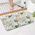 thumbnail image 4 of Colorful Dinosaurs Floral Pattern Bathroom Rugs Mat,Non Slip Microfiber Bathroom Rug,Rubber Backing,Soft Bathroom Mats for Bathroom Floor,Tub and Shower,17x27in(43x68cm), 4 of 5