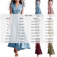 thumbnail image 3 of XiYing Robes d'Été pour Femmes, Robe Maxi Classique à Col en V Sans Manches pour Femmes avec Accoudoirs à Volants et Détail de Boutons devant pour Vacances d'Été, M-TTG,, 3 of 7