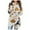 White, variant on Herrnalise Women'S Cardigan Halloween Sorcerer's Hat Pumpkin Print Long Sleeve Knitting Cardigans Knitted Outwear Coat Open Front Sweaters S-2XL