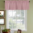 thumbnail image 5 of 2 Panels Nude Pink Valance for Windows, Farmhouse Burlap Solid Pink Color Modern Linen Texture Light Filtering Kitchen Curtains, Rod Pocket Window Treatment Curtain Valances for Living Room, 60"x18", 5 of 9