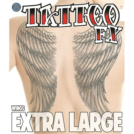 Tinsley Transfers Angel Wings Temporary Tattoo FX Costume Kit, Extra