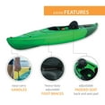 thumbnail image 5 of (2 pack) Lifetime Guster 10 ft. Sit-inside Kayak, Emerald Fusion (91354), 5 of 10