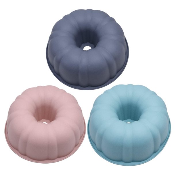 Molde de silicona para hornear pasteles de 9 cm, fácil de desmoldar, molde redondo para pasteles, molde de silicona antiadherente para hornear pasteles de cocina, molde para pan de gelatina, 3 piezas