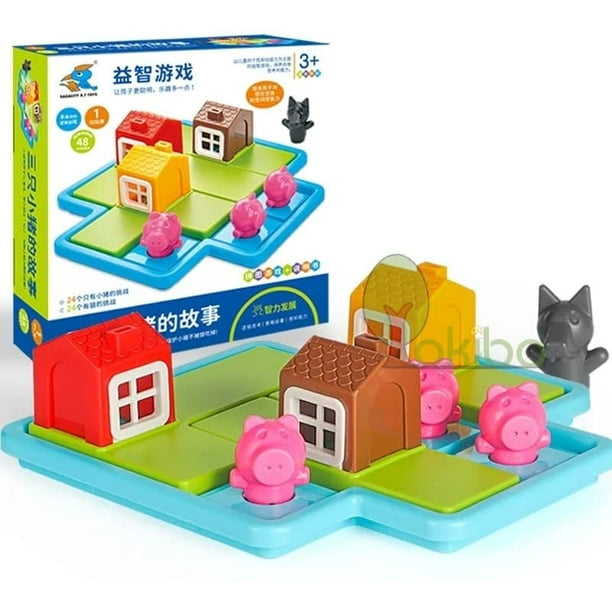 HHHCSmart Hide&Seek Jeux de Société avec Solution Skill-Building Puzzle  Logique Jeu IQ Formation Jouet Enfants Cadeau (Couleur, Cochon Pas de  Boîte) 