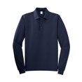thumbnail image 1 of Gravity Threads Long-Sleeve Silk Feel Polo - Navy - 4X-Large, 1 of 1