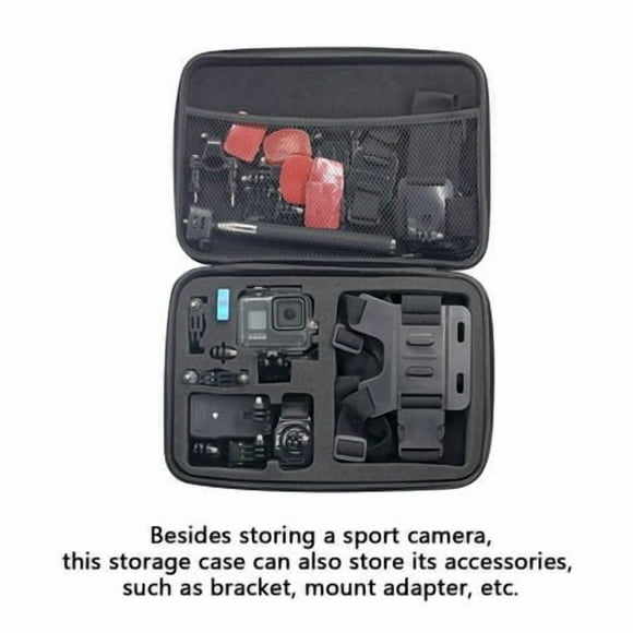 babydream1 Outdoor Camping Camera Storage Box for GoPro Hero, Large Capacity, Portable Carrying Case, Black, 1 Piece