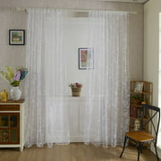 Ustyle Sweet Butterfly Tulle Voile Door Window Curtains Drape Sheer Divider