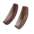 thumbnail image 1 of LEEYNEER Wooden Hair Comb Set  birthing comb Wide Tooth and Fine Tooth Detangling Combs  Brown  2 Pack (One SizeA2), 1 of 6
