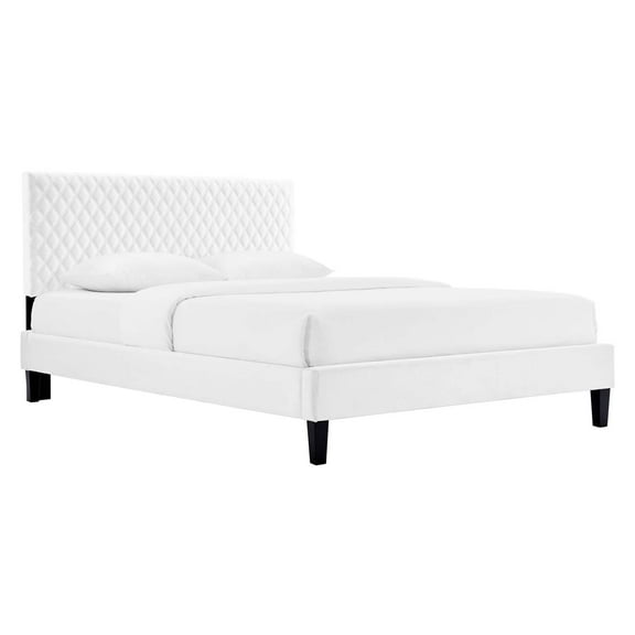 Modway Garcelle Performance Velvet King Platform Bed, Multiple Colors