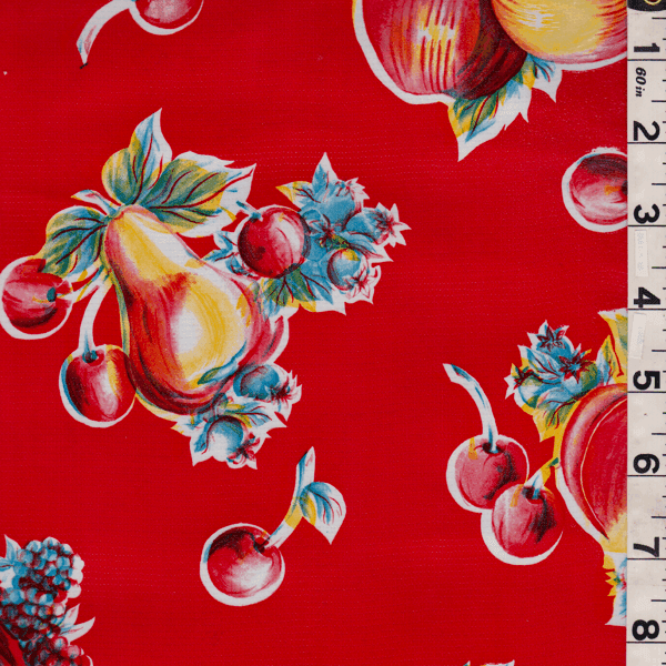 Red Fruit Oilcloth, Fabric By the Yard - Walmart.com - Walmart.com