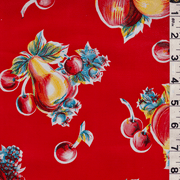 Red Fruit Oilcloth, Fabric By the Yard
