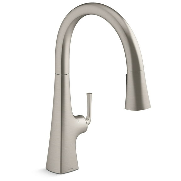 Kohler K-22068-Wb Graze 1.5 GPM Single Hole Pull Down Kitchen Faucet - Vibrant Stainless