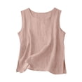 thumbnail image 2 of LVHAOGJOB Débardeurs Sans Manches pour Femmes Col Rond Hauts d'Été Coupe Ample Pulls Unis, 2 of 5
