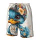 thumbnail image 4 of Fotbe Cute Sunflower Blue Duck Trajes de Baño Estampados para Hombre, Shorts de Verano de Secado Rápido, Ropa de Playa, Bañadores-XX-Large, 4 of 6