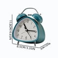 thumbnail image 3 of Vintage Alarm Clock,Alarm Clocks for Heavy Sleepers,Silent Metal Twin Bell Alarm Clock, Retro Alarm Clocks Bedside with Night Light Function, 3 of 7
